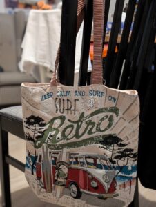 sac en tissu retro surf