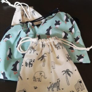 pochons de rangement en tissu